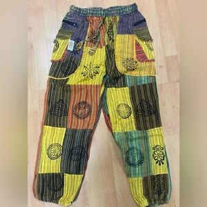 Patchwork Boho Hippie Women’s Small/Medium Festival Pants